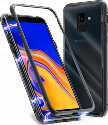 Produktbild von Samsung Galaxy J6 Plus Magnet Bumper Schwarz-Transparent