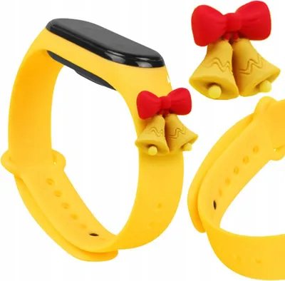 Immagine prodotto di Cinturino Xmas Band per Xiaomi Mi Band 4 / Mi Band 3 Natale Silicone Strap Bracciale giallo (Campane)