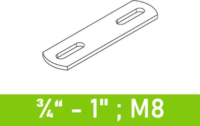Produktbild von Steg für Bügelschrauben 1" (33,7 mm) - M8