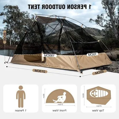 Immagine prodotto di Tenda leggera per una persona in mimetico, impermeabile, facile da montare