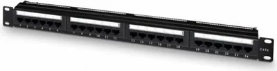 Produktbild von AISENS A141-0308, RJ-45, U/UTP (UTP), 22/26, Schwarz, Rackeinbau, 1U