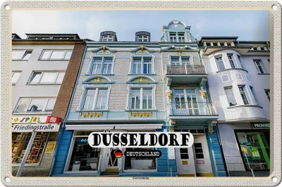 Produktbild von Blechschild Städte Düsseldorf Gerresheim Architektur 30x20cm