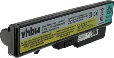Produktbild von vhbw Akku kompatibel mit IBM Lenovo IdeaPad G565A, G560L, G565L, G565G, G570A, G570E, G565, G570, G570AH, G570G Notebook (6600 mAh, 11,1 V, Li-Ion)