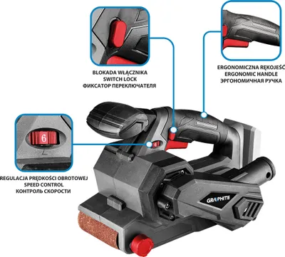 Zdjęcie produktu dla GRAPHITE Szlifierka taśmowa akumulatorowa  Energy+ 18V