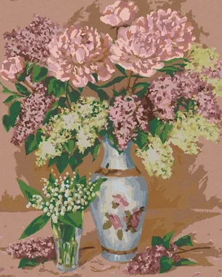 Produktbild von Zuty - Malen nach Zahlen - STILLLEBEN MIT PFINGSTROSEN, 40x50 cm, mit Keilrahmen (bereits gespannt)