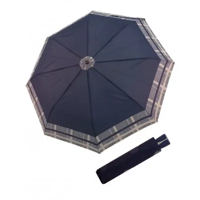 Obrázek produktu pro Doppler Fiber Mini Timeless - dámský skládací deštník, modrá, geometrický / abstraktní