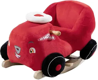 Produktbild von Schaukelpferd Schaukeltier Plüsch rot 24 cm Sitzhöhe