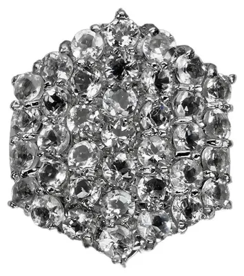 Produktbild von 925er Silber, wunderschöner Ring, Größe 14,5, mit natürlichen Aquamarinen