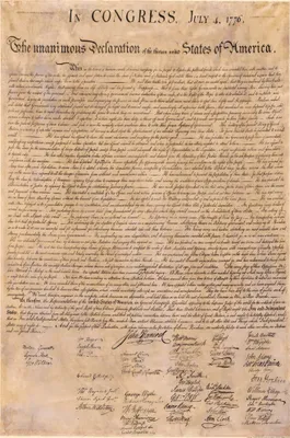 Produktbild von USA Kunstdruck Bild - Die Unabhängigkeitserklärung, 4. Juli 1776 (120 x 80 cm)