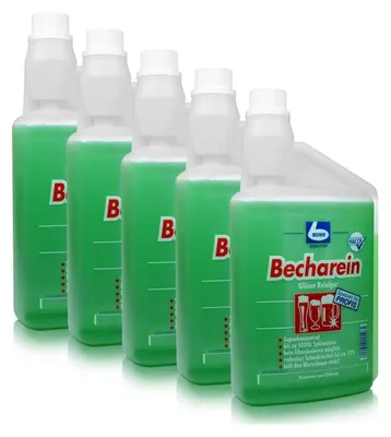 Produktbild von Dr. Becher Becharein Gläser Reiniger Dosierkammerflasche 1L (5er Pack)