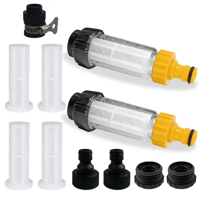 Produktbild von Wasserfilter-Gartenschlauch-Set - 2 Stück mit Schnellkupplungen und Filterelementen