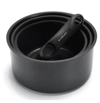Immagine prodotto di Omgoods - Set di pentole in Vetroceramica antiaderente, con manico removibile - 16 / 18 / 20 cm