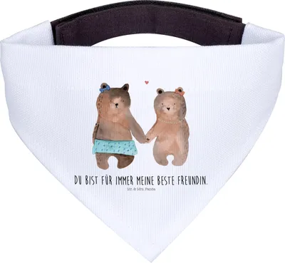 Produktbild von Mr. & Mrs. Panda Hund Halstuch Bär Freundin - Weiß - Geschenk, Teddy, Für Hunde, Hundehalstuch, Tuch, Beste Freund Liebe Liebesbeweis Verliebt Kumpel Kumpeliene