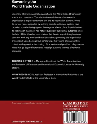 Produktbild von Governing the World Trade Organization