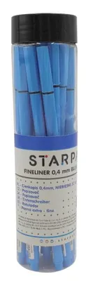 Zdjęcie produktu dla Cienkopisy okrągłe 0.4 mm niebieskie w tubie 20 sztuk