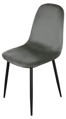Produktbild von Samtstuhl Savannah Grau, 43 cm breit, 86 cm hoch, 54 cm tief, bis 120 kg belastbar