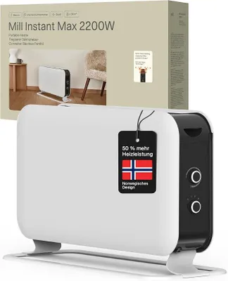 Zdjęcie produktu dla Grzejnik elektryczny 2200W, elektryczny konwektor grzewczy o mocy 26-30 m², wolnostojący grzejnik elektryczny, cichy grzejnik elektryczny, grzejnik elektryczny z termostatem, urządzenia grzewcze elektryczne do użytku w pomieszczeniach