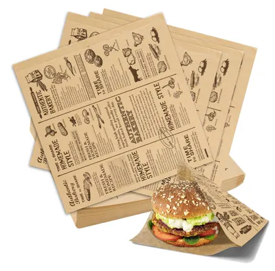 Fettdichte Sandwichbeutel 18x18 cm, 100 Stück, Papier