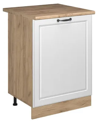 Image de Meuble bas de cuisine Vicco R-Line Blanc campagne/Chêne doré 60cm avec 1 porte plan de travail Chêne doré, Model 72184