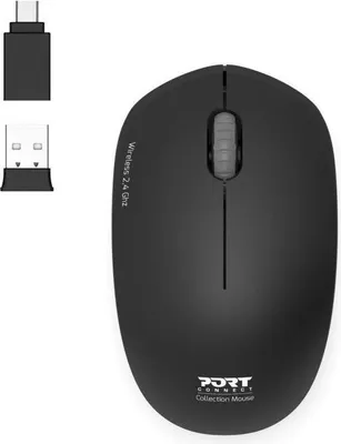 Produktbild von Port Designs 900540, Beidhändig, Optisch, RF Wireless, 1600 DPI, Schwarz