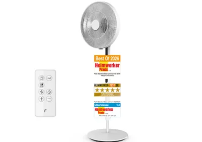 Produktbild von Fakir premium | VC 80 DC Standventilator 32 Stufen, Fernbedienung, Leiser Ventilator, Oszillation