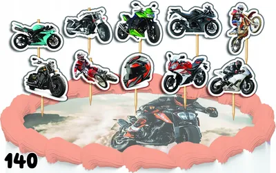 Immagine prodotto di Set per la decorazione di torte - MOTOR MOTOR 10 pezzi.