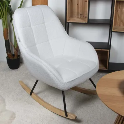 Image de Milton & Oldbrook Teddy fauteuil à bascule Byala blanc