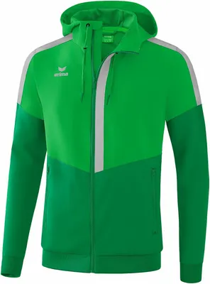 Produktbild von erima Squad Tracktop Jacke mit Kapuze XL fern green/smaragd/silver grey