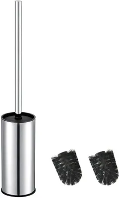 Productafbeelding van Famanu toiletborstelset met houder - modern accessoire voor de badkamer - chroom