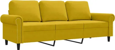 Obrázok produktu pre vidaXL 3-miestna pohovka Yellow 180 cm Velvet