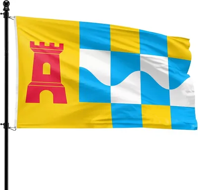 Imagen del producto de Bandera del municipio de Overbetuwe, 90 x 150 cm, de poliéster, para asta de bandera