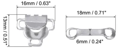 Produktbild von Hosenverschluss Haken 10 Paare Haken und ?sen Verschluss Set ?senverschlš¹sse zum N?hen Kupfer N?hhaken fš¹r Hosenhaken Rockhaken Jacken Kleidung DIY BH Hose Rock Basteln, Silber