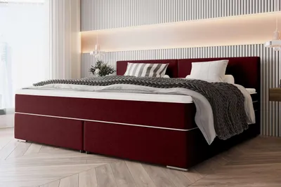 Produktbild von 99rooms Phönix Familienbett Boxspringbett 220×200 cm Webstoff MALMO_NEW Bordeaux