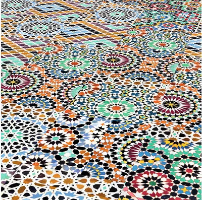 Produktbild von Laminat FALQUON Quadraic Q001 Mosaic – Mediterrane Fliesenoptik, Supermatt, 810x400x8 mm, Germany, AC4 NK32, 1 Paket = 2,592 m²