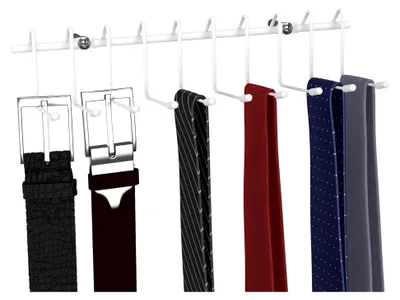 Produktbild von Vielseitiger Halter für Krawatten und Gürtel, Weiß
