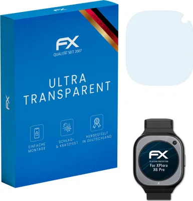 Produktbild von atFoliX FX-Clear 3x Schutzfolie kompatibel mit XPlora X6 Pro Displayschutzfolie