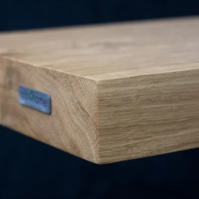 Zdjęcie produktu dla Ria - Półka ścienna naturalna olejowana bez krawędzi drzewa, długość: 120 cm