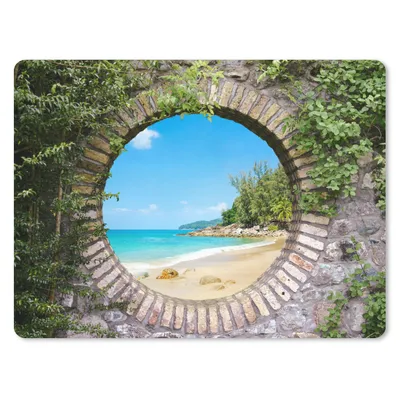 Produktbild von MuchoWow® Mauspad Mousepad Strand - Meer - Aussicht - Sommer 40x30 cm - Mousepads - Maus Mat - Pad - Mausunterlage - Anti Rutsch