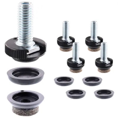 Produktbild von WAGNER Verstellfuß/Nivellierfuß 4tlg. Set - Ø 20 x M8 x 20 mm, QuickClick System Gleiteinsatz 20 mm Wollfilz - 15418899
