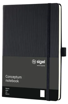 Produktbild von Sigel Conceptum Premium Notizbuch A5 blanko schwarz Hardcover 194 Seiten