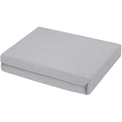 Produktbild von Jersey TOPPER Spannbettlaken 90x200-100x200cm Spannbetttuch für Boxspringbett-Topper Matratzen 100% Baumwolle, Farbe: Hellgrau
