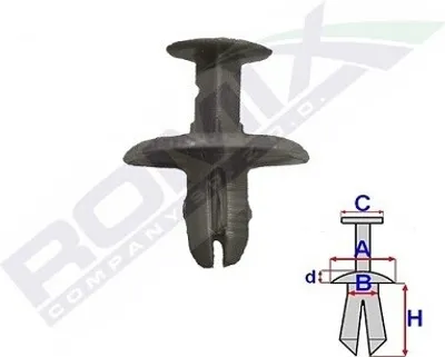Produktbild von 10x ROMIX 80102 Clip Zier- / Schutzleiste