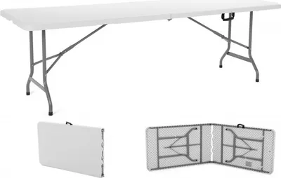 Produktbild von Ekspand | Gartenmöbel Set - 2 Klappbänke - 180 cm - 74 cm - Stahltisch
