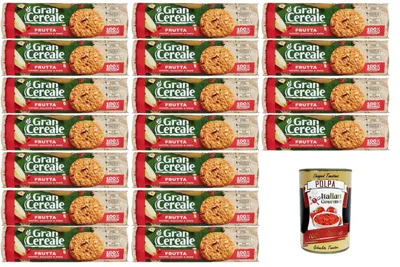 Produktbild von Italian Gourmet – Gran Cereale Früchte-Haferkekse mit Beeren, Nüssen & Apfel 18×230 g | Knusprige Vollkornkekse, ballaststoffreich, ideal für Frühstück, Snacks & Kaffee + Italian Gourmet Polpa