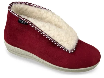 Image de Chaussons fermés, Mjartan, – beige, fabriqués en Slovaquie, en laine de mouton, fermeture éclair, 005-T70LN-B Taille : 41