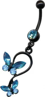 Produktbild von Bauchnabelpiercing: Piercing black Schmetterling