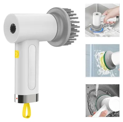Produktbild von Elektrische Reinigungsbürste für Küche, Bad und Badewanne – Kabellose Bürste mit Handgriff, wiederaufladbar für effektive und gründliche Reinigung.