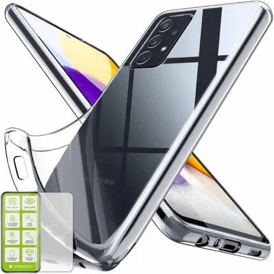 Produktbild von Für Samsung Galaxy A73 5G Silikon TPU Hülle + H9 Glas Transparent Handy Tasche