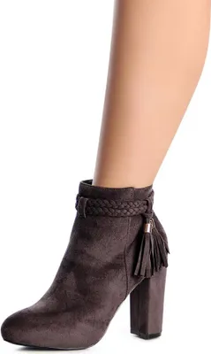 Produktbild von topschuhe24 1005 Damen Plateau Stiefeletten Ankle Boots, Farbe:Grau, Größe:38 EU