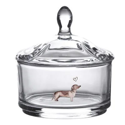 Produktbild von Clayre & Eef Glastopf Ø 9x9 cm Glas Dackel